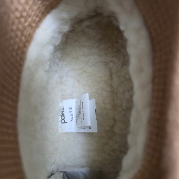 Pawz Cozy Knit Cuff Slippers in Brown for Toddler Girl Size.7-8 NWT! - Picture 8 of 10